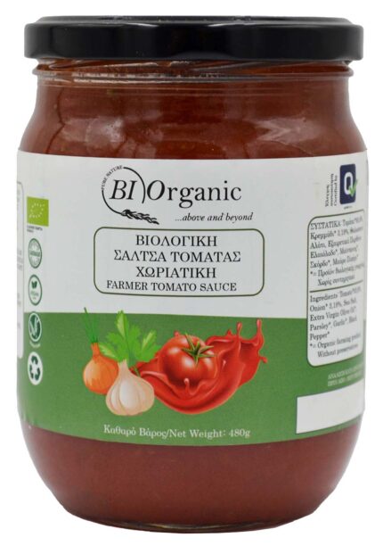 Σάλτσα Ντομάτας Χωριάτικη ΒΙΟ 480ΓΡ.